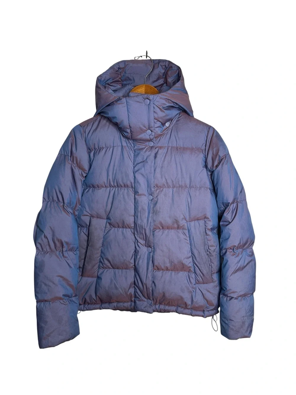 Lululemon Wunder Puff Jacket Iridescent Heathered Wild Indigo goose Down size 0
